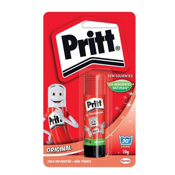Imagem de Cola Bastão escolar Pritt com 10g, 20g ou 40g, escolha a gramagem e quantidade