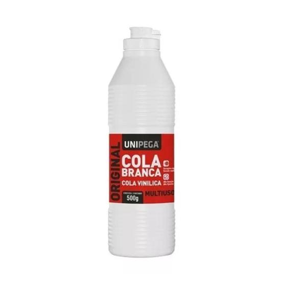 Imagem de Cola Branca Líquida Extra Pva 500g Artesanato Unipega