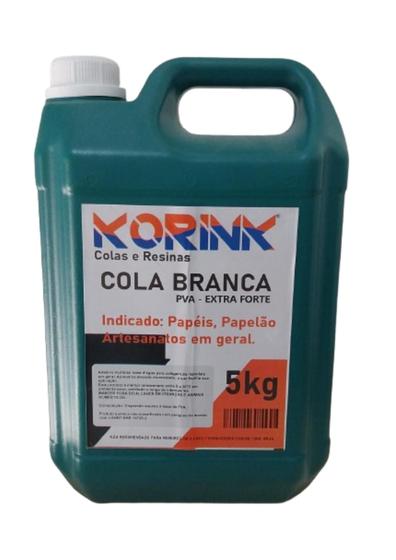 Imagem de Cola Branca Líquida korink Extra Adesivo Pva galão 5 Kg