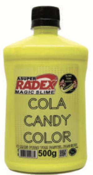 Imagem de Cola Candy Color Magic Slime Amarela Pastel Líquida 500Ml