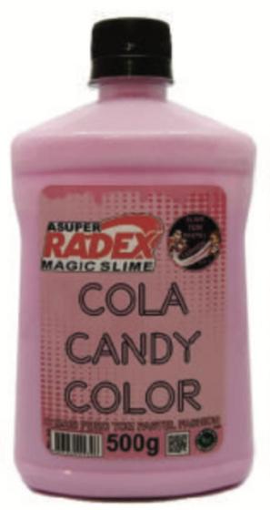 Imagem de Cola Candy Color Magic Slime Rosa Pastel Líq Radex 500 Ml