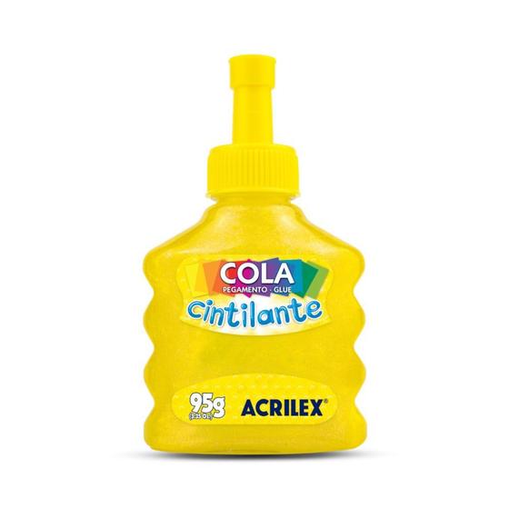 Imagem de Cola Cintilante Acrilex 95G Amarelo