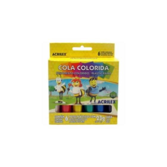 Imagem de Cola Colorida C/06 Cores Acrilex
