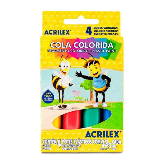 Imagem de Cola Colorida com 4 Cores - Acrilex