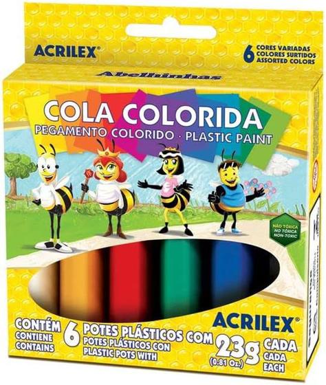 Imagem de Cola Colorida com 6 Cores 23gr - Acrilex