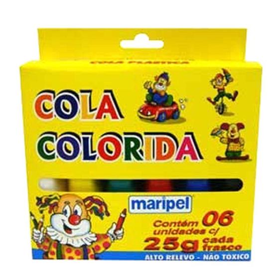 Imagem de Cola Colorida Com 6 Cores Maripel