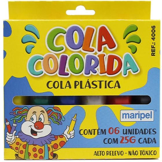 Imagem de Cola Colorida Estojo com 06 Cores 25G