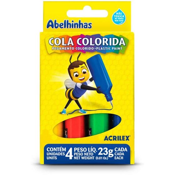 Imagem de Cola Colorida Estojo com 4 Cores 23G