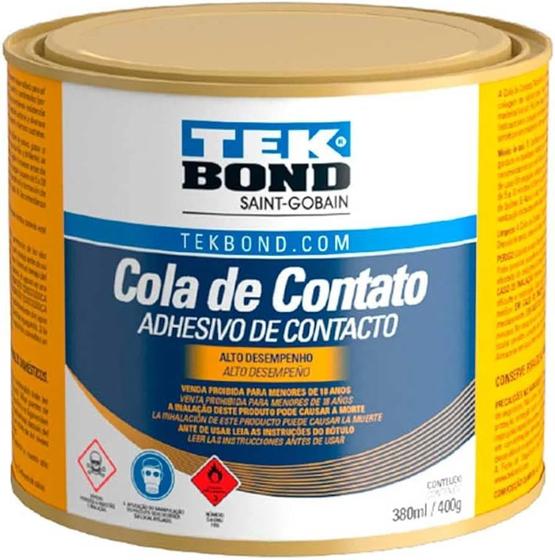 Imagem de Cola de Contato TekBond Em Lata 400g Adesivo Sapateiro