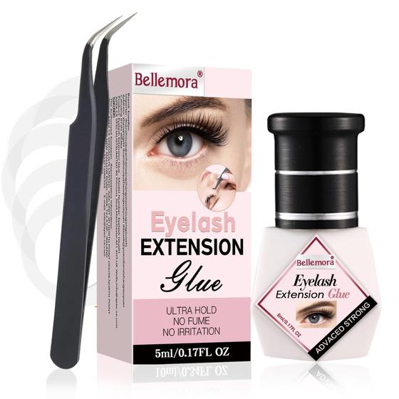 Imagem de Cola de Extensão de Cílios Bellemora Black 5ml - Retenção de 7 a 8 Semanas