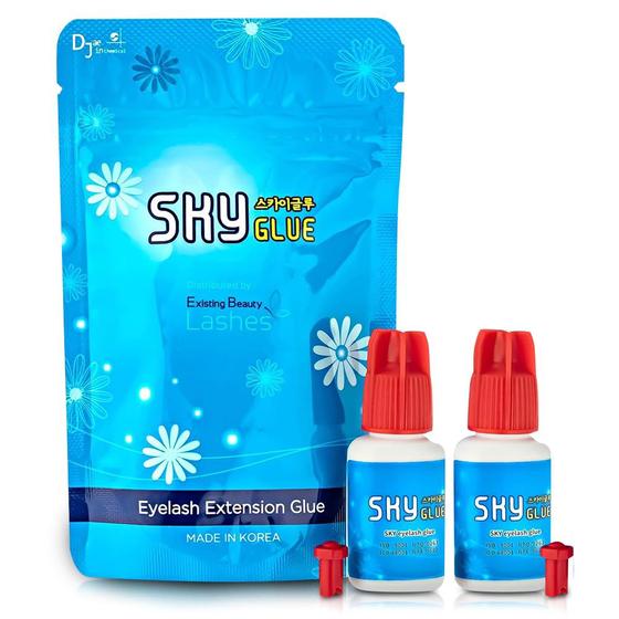 Imagem de Cola de extensão de cílios Existing Beauty Sky Glue S+ 5 mL x 2