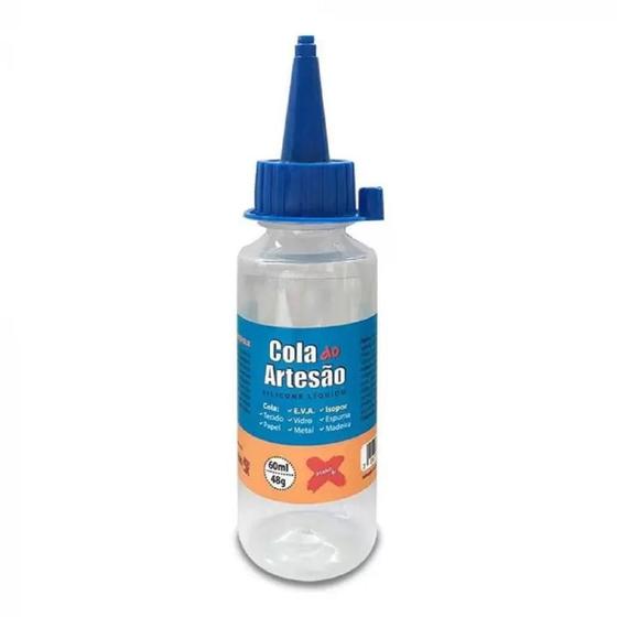 Cola de Silicone Líquida p/ Artesanato Eva Isopor Couro Papel Papelão 60ml Menor preço em Cola de Silicone Líquida p/ Artesanato Eva Isopor Couro Papel Papelão 60ml