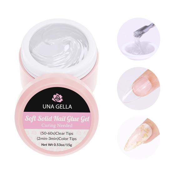 Imagem de Cola de Unhas UNA GELLA Solid 15ml - Para Unhas Postiças e Tips