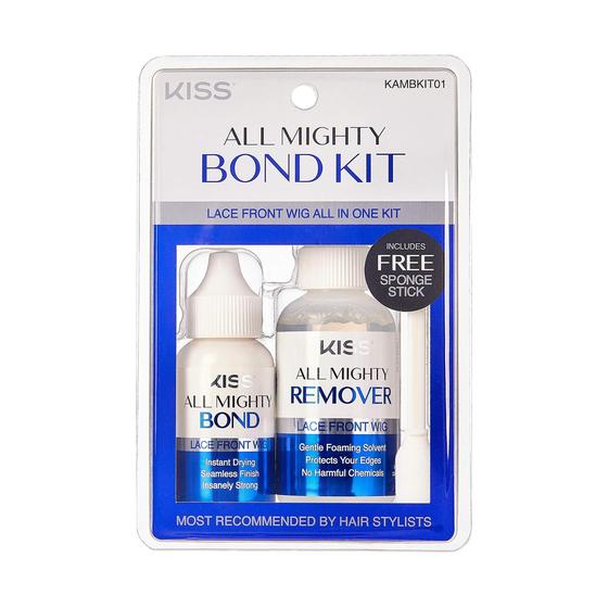 Imagem de Cola e removedor de peruca frontal de renda Kit Kiss All Mighty Bond