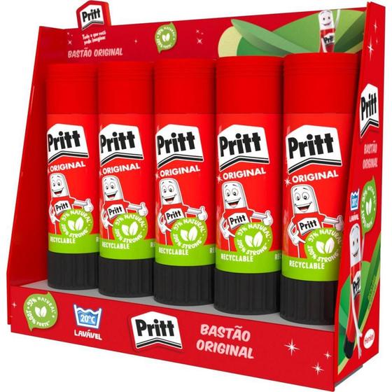 Imagem de Cola em Bastão PRITT 40 Gramas Pacote com 5 Unidades