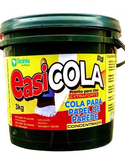 Imagem de Cola em Pasta Pronta para uso  para papel de parede Pesado ou tecido de parede - Balde 3 KG.