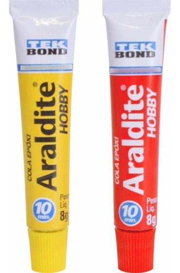 Imagem de Cola epóxi araldite adesivo 10 min hobby 16gr - tek bond