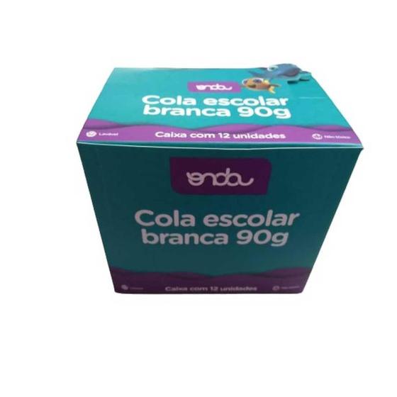 Imagem de Cola Escolar Branca 90g Caixa com 12 Tubos - ONDA