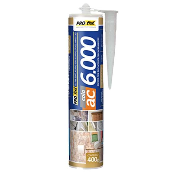 Imagem de Cola Extra Forte AC6000 para colagem de rodapés, guarnições, arandelas, peças decorativas - 400gr