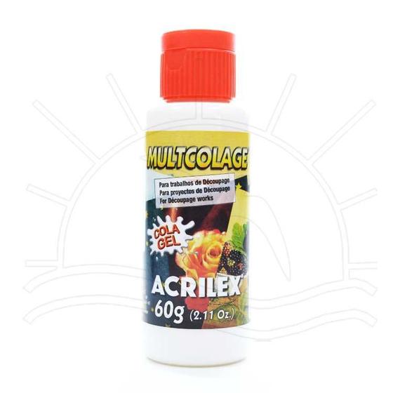 Imagem de Cola Gel Multcolage para Decoupage Acrilex - 60g