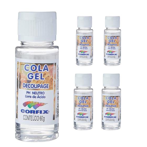 Imagem de Cola Gel Para Decoupage Corfix 60g com 4 unidades