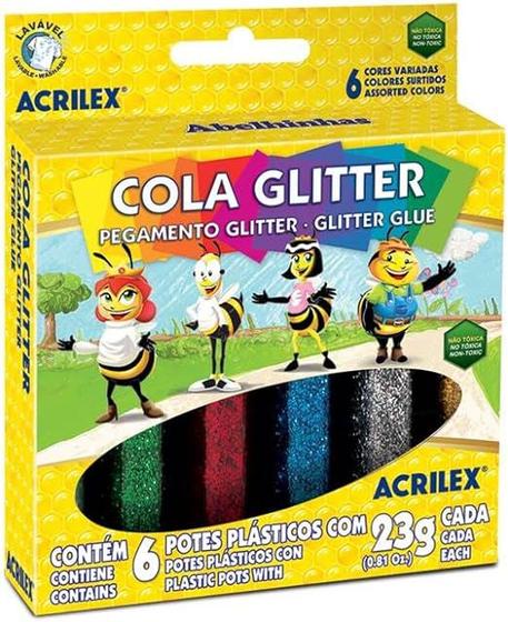 Imagem de Cola Glitter 23g 6 Cores - Acrilex