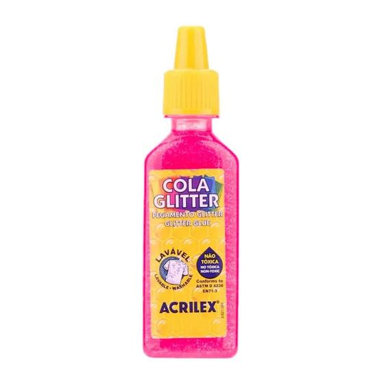 Imagem de Cola glitter Acrilex 35g c/12 pink