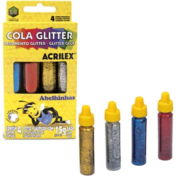 Imagem de Cola Glitter Conjunto com 4 Potes de 15g Acrilex R
