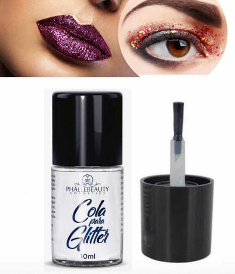 Imagem de Cola Glitter Maquiagem Phállebeauty Pálpebras E Face