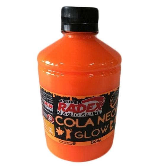 Imagem de Cola Glow Neon para Slime - 500g - Laranja - Radex