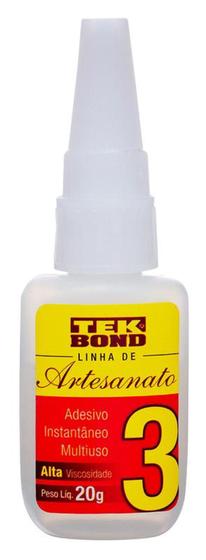 Imagem de Cola Instantânea 20 g Tekbond Artesanato 3 com 10 - Atb