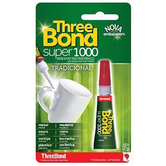 Imagem de Cola Instantânea Three Bond Super 1000 2 gramas Adesivo Extra Forte