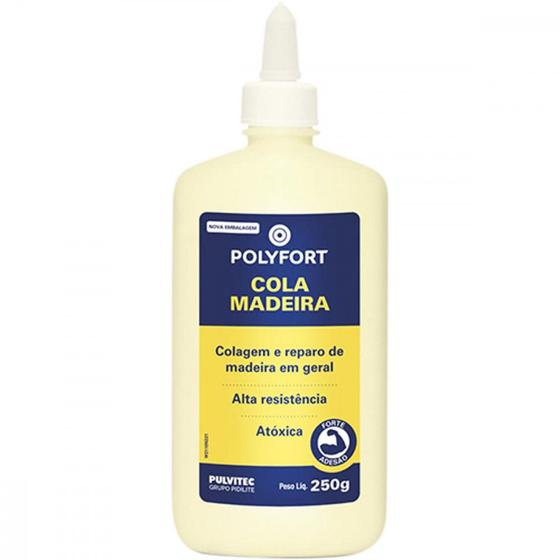 Imagem de Cola Madeira Pulvitec 250Gr ./ Kit Com 12 Unidades