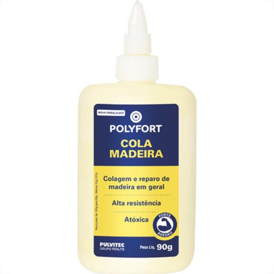 Imagem de Cola Madeira Pulvitec 90Gr - Kit C/12 Unidades