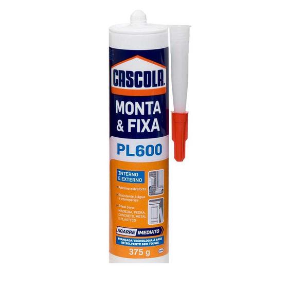 Imagem de Cola monta & fixa cascola pl600 adesivo de montagem