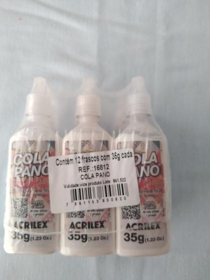 Imagem de Cola pano acrilex 35 gramas pacote com 6 uinade