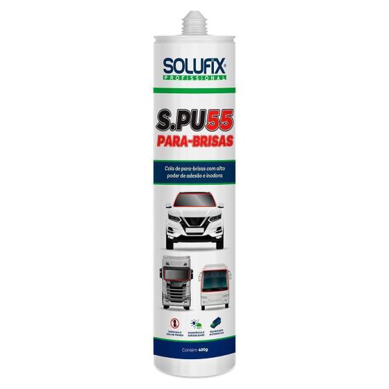 Imagem de Cola Para-Brisas Vidro Automotivo Spu 55 Solufix 400Gr