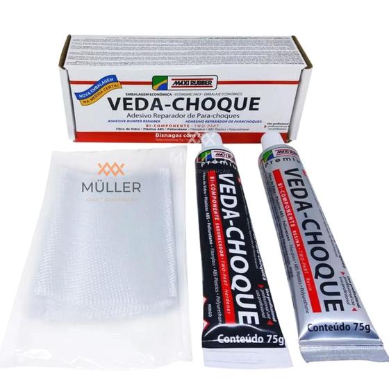 Imagem de Cola Para Choque Reparador Veda Choque Maxi Rubber 150g