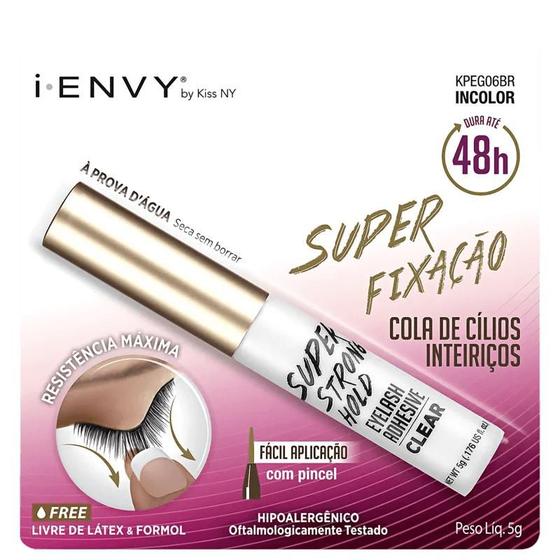 Imagem de Cola para Cílios i-Envy Super Fixação 48h Incolor - Kiss NY