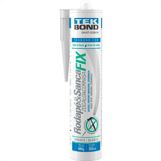 Imagem de Cola Para Fixacao Rodape E Sanca Tekbond Fix - 400G/265Ml