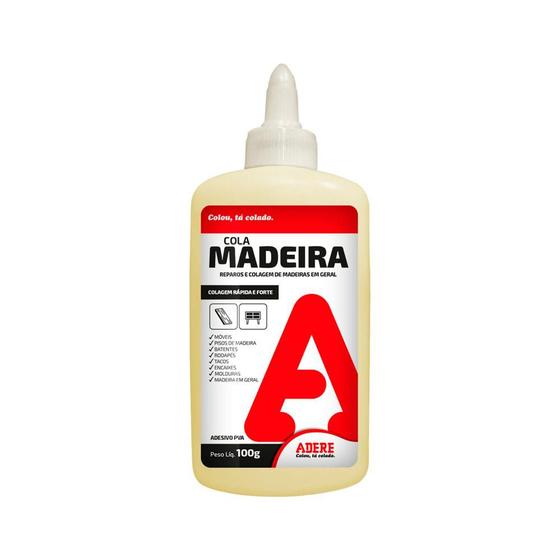 Imagem de Cola para madeiras bege adesivo pva 100g