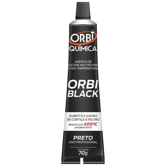 Imagem de Cola Para Motor Alta Temperatura Orbi Black 70 Gramas 400ºc