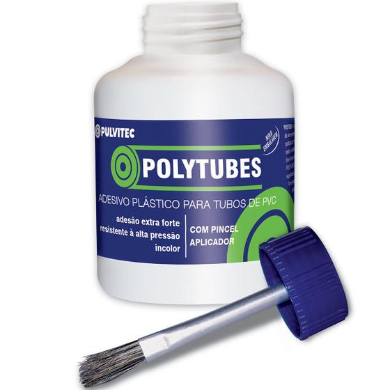 Imagem de Cola para PVC Polytubes 175 Gramas com Pincel Aplicador