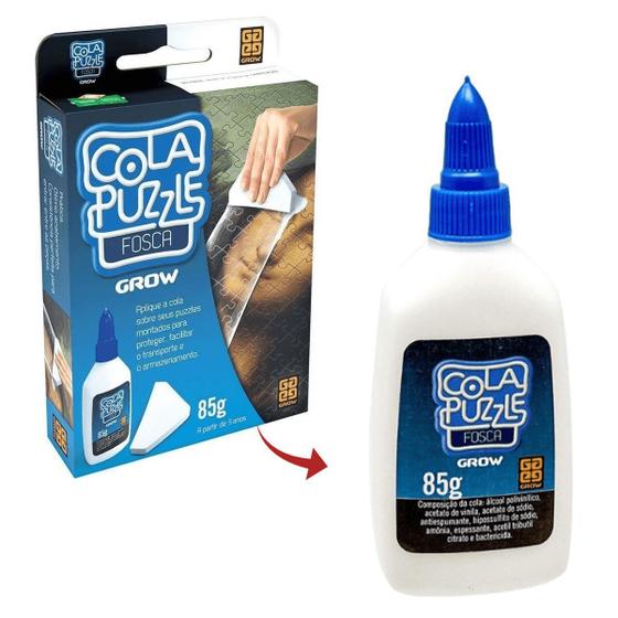 Imagem de Cola Para Quebra Cabeça Fosca Com Aplicador Puzzle Grow