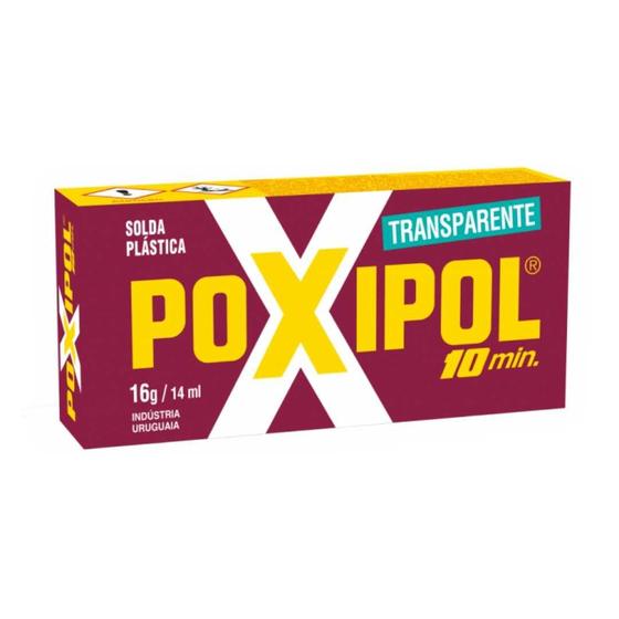 Imagem de Cola Poxipol Transparente 10 Minutos - 10 Unidades