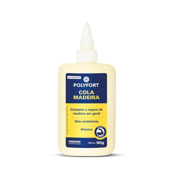 Imagem de Cola Pulvitec Madeira Polyfort 90g - Embalagem com 12 Unidades