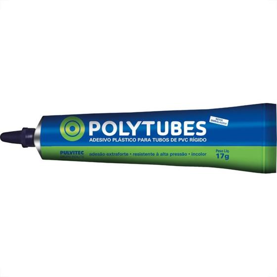 Imagem de Cola Pvc Polytubes 17G Bisnaga Pulvitec Aa014 - Kit C/48