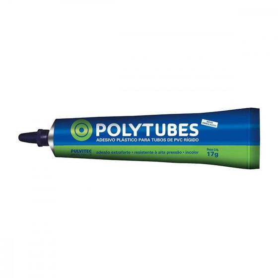 Imagem de Cola Pvc Polytubes  17G Bisnaga Pulvitec  Aa014 ./ Kit Com 48