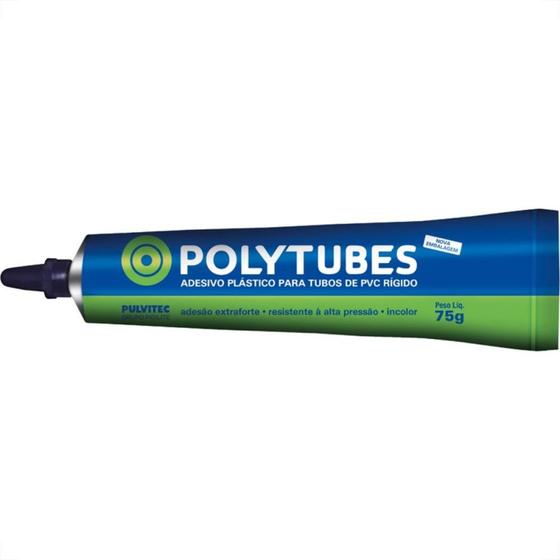 Imagem de Cola Pvc Polytubes 75G Bisnaga Pulvitec Aa003 - Kit C/30