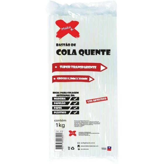 Imagem de Cola Quente Refil Fina Super Transp. Profis. 1k - Make+
